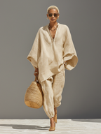 Solenne | Textured Asymmetric Two-Piece Set