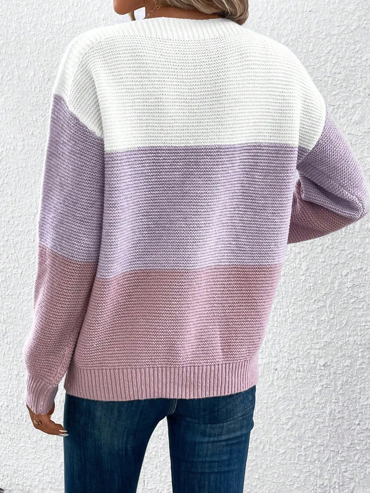 Rebecca | Ombre Knit Sweater with Round Neck
