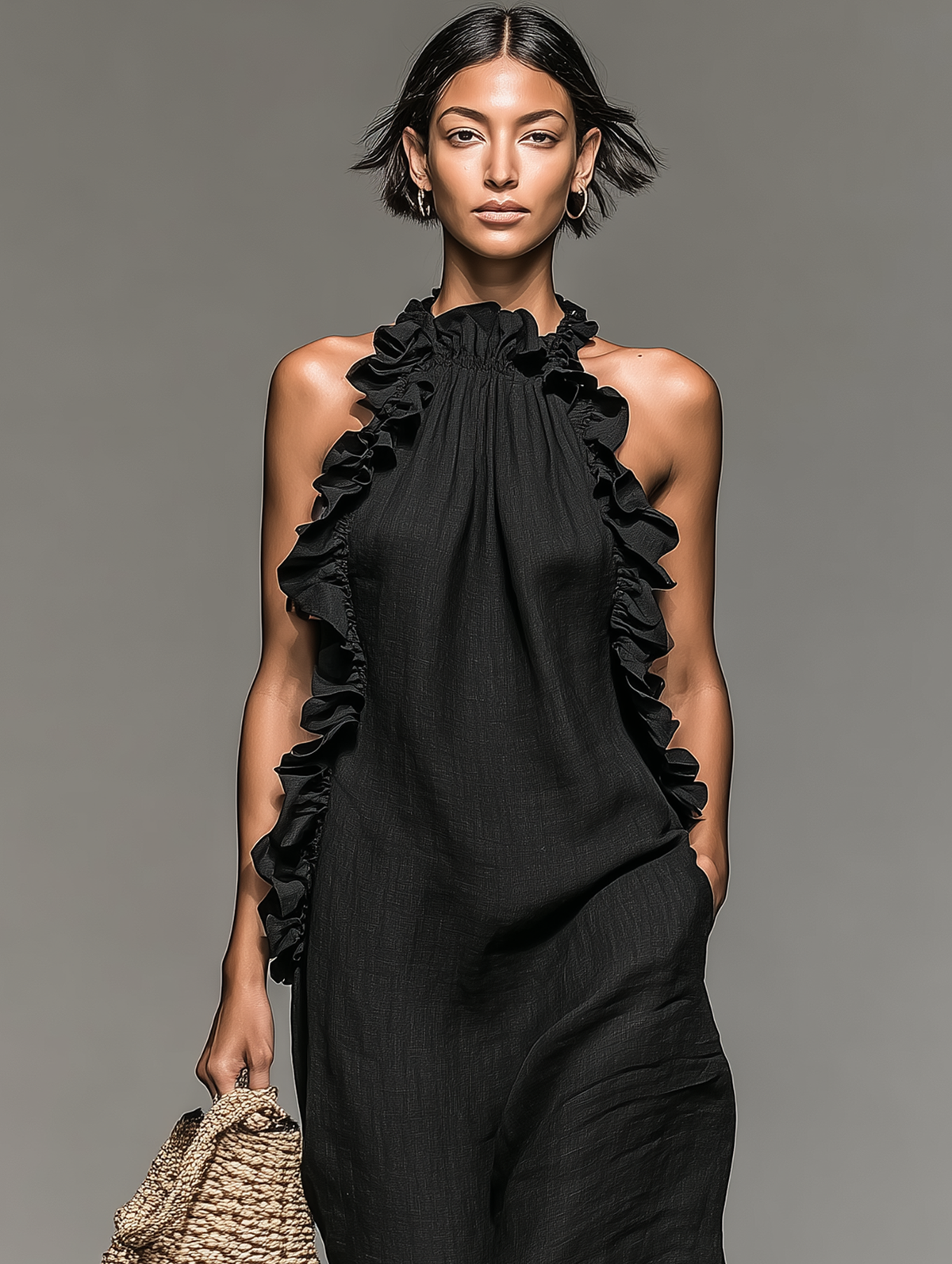 Lucy | Ruffle Sleeveless Maxi Dress
