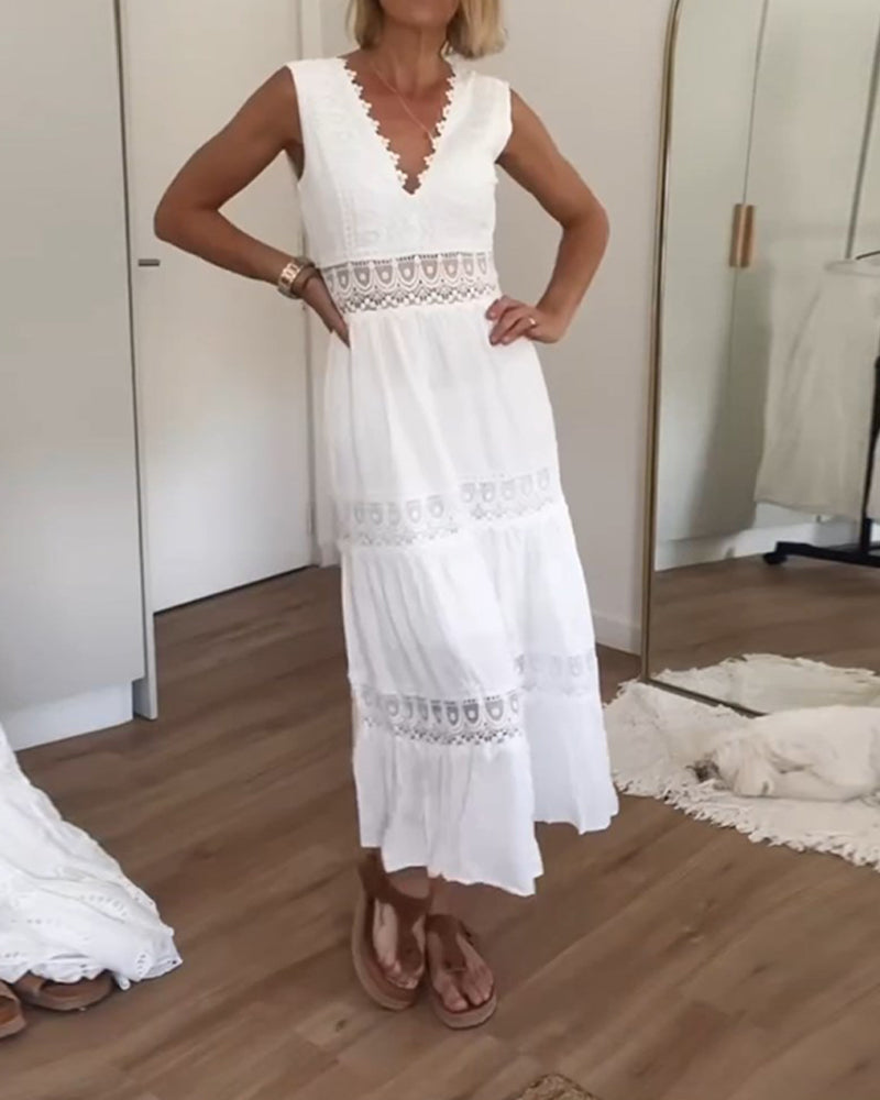 Colette | Lace Tank Midi Dress