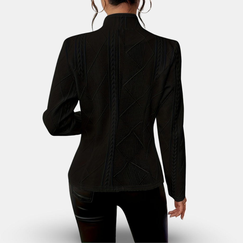 Delfina | Textured Button Blazer