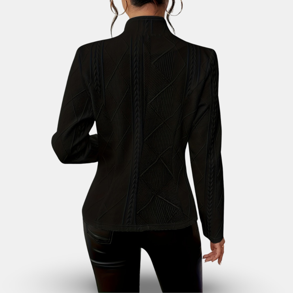 Delfina | Textured Button Blazer