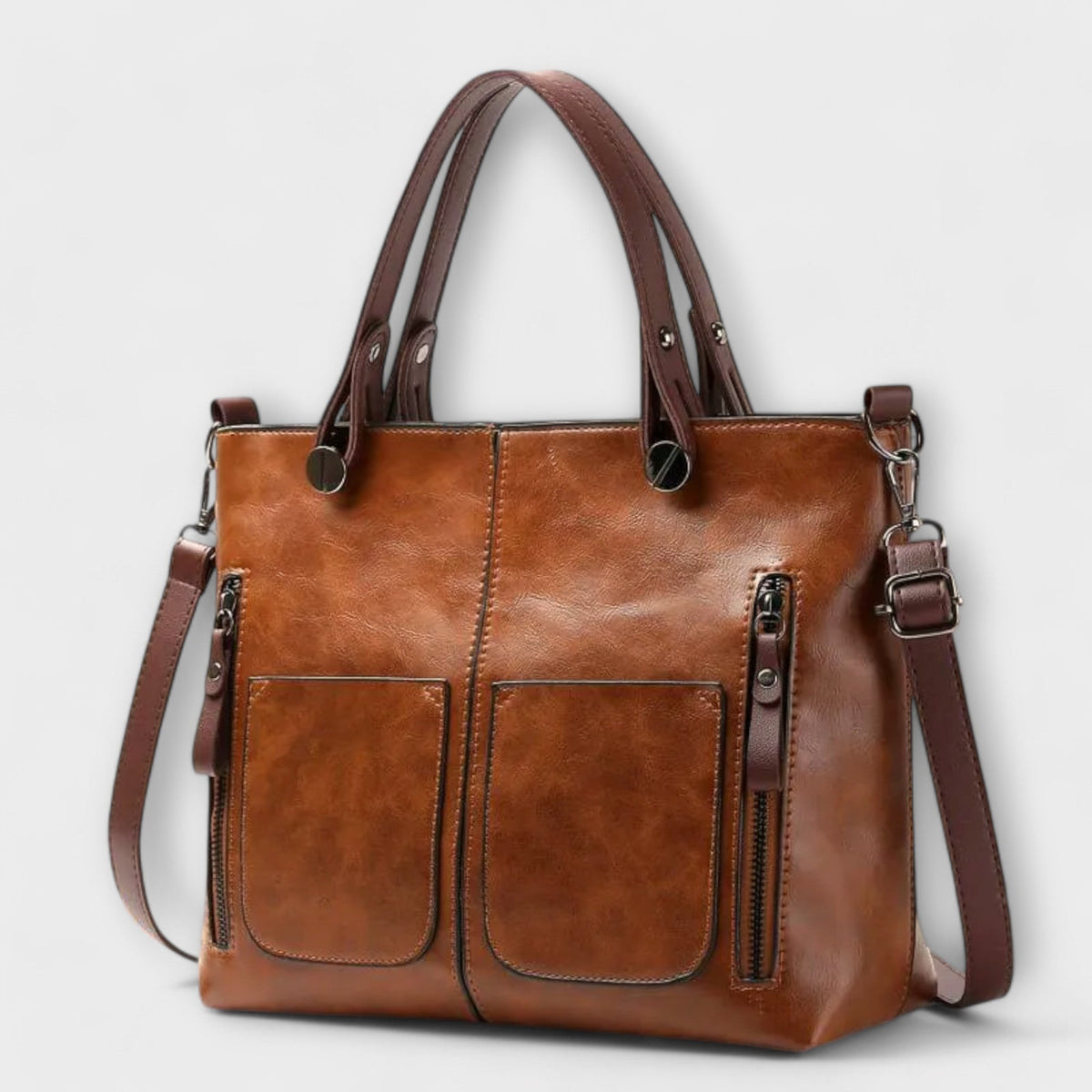 Sabrielle | Vintage Tote with Twin Front Pockets