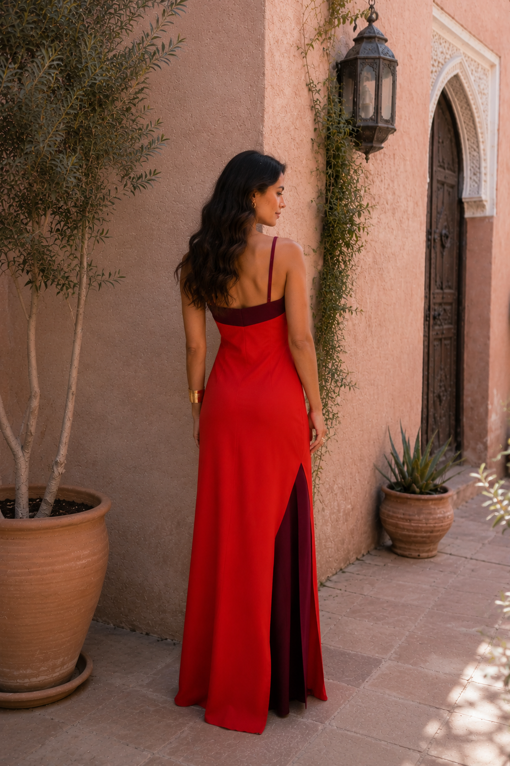 Reagan | Women's Halter Neck Maxi Dress with Side Slit