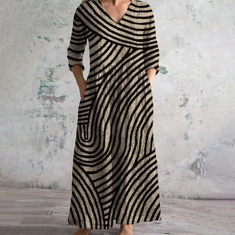 Marnie | Striped V-Neck Dress