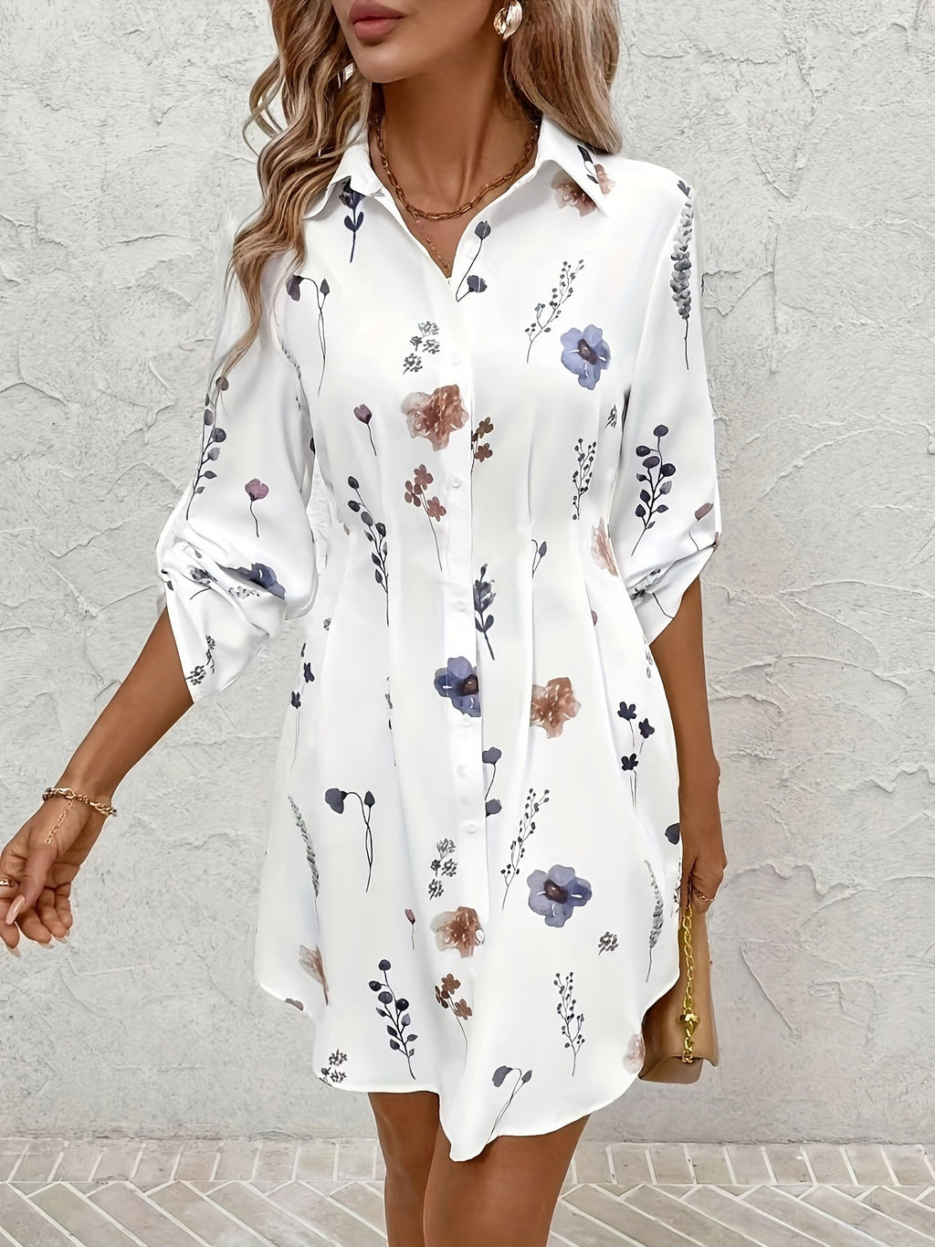Sunniva | Women's Elegant Floral Midi Dress