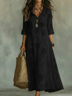 Josie | Ruffled Collar Floral Dress