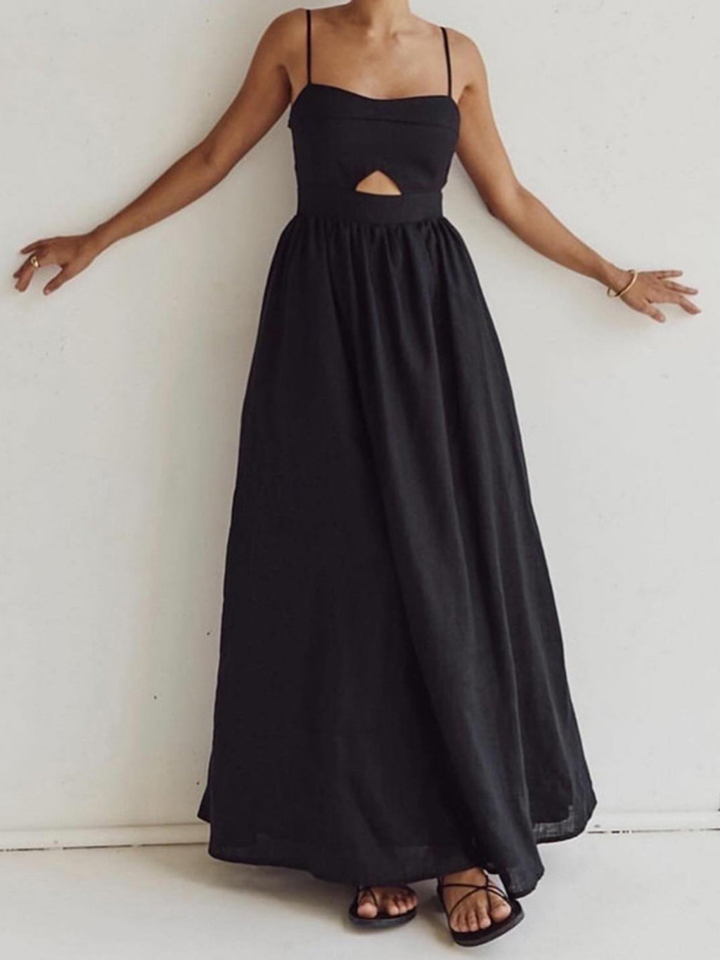 Cassidy | Heart Collar Maxi Dress