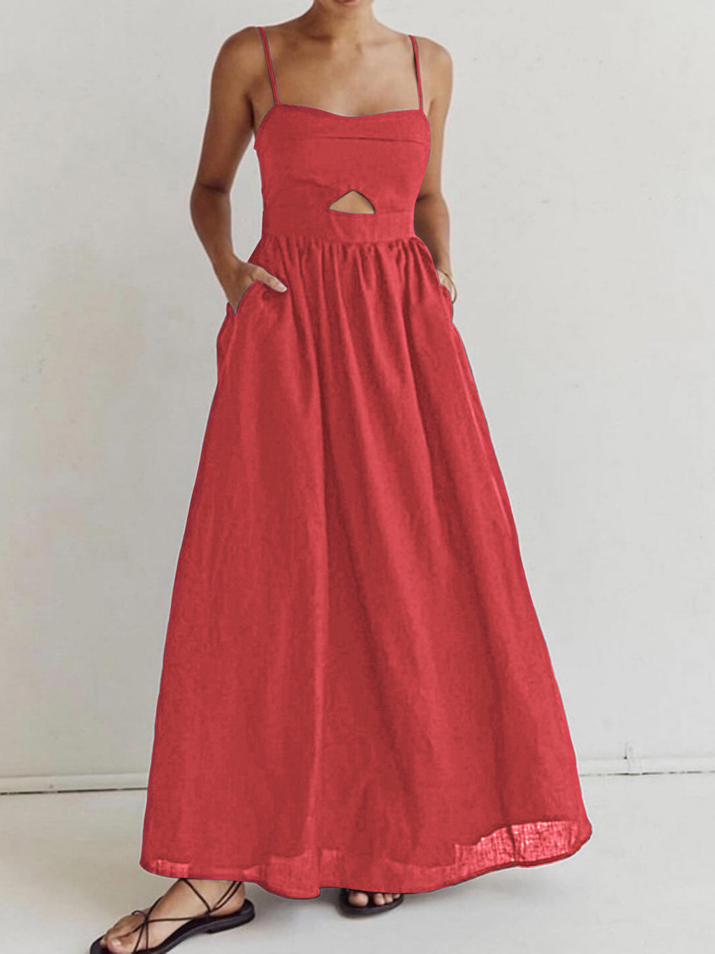 Cassidy | Heart Collar Maxi Dress