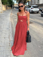Cassidy | Heart Collar Maxi Dress