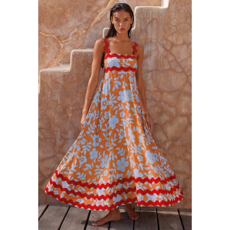 Hazel | Square Neck A-Line Maxi Dress