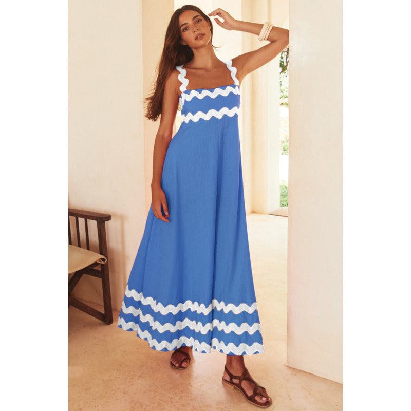 Hazel | Square Neck A-Line Maxi Dress