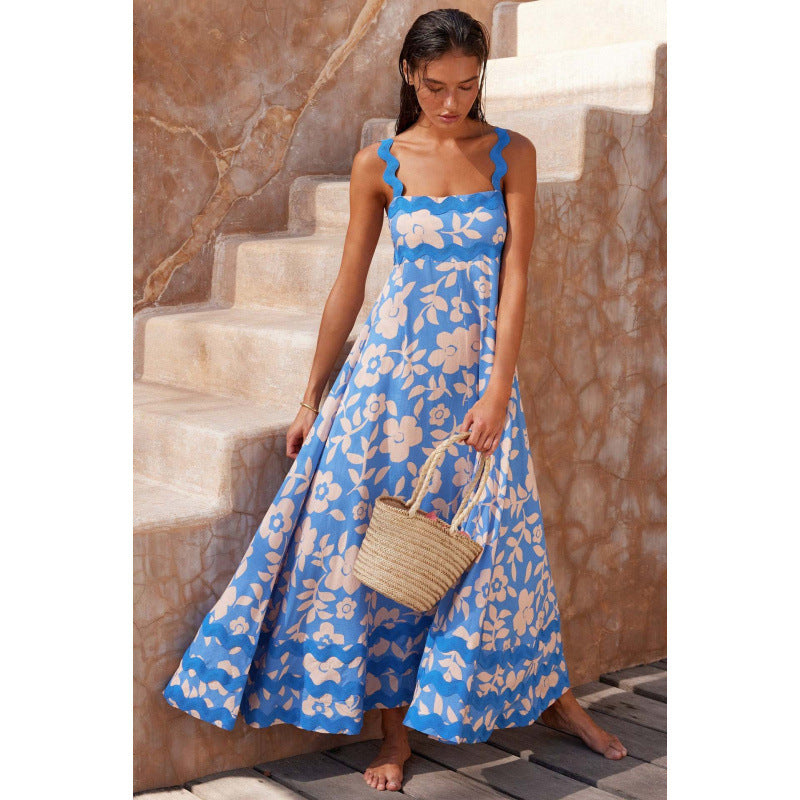 Hazel | Square Neck A-Line Maxi Dress