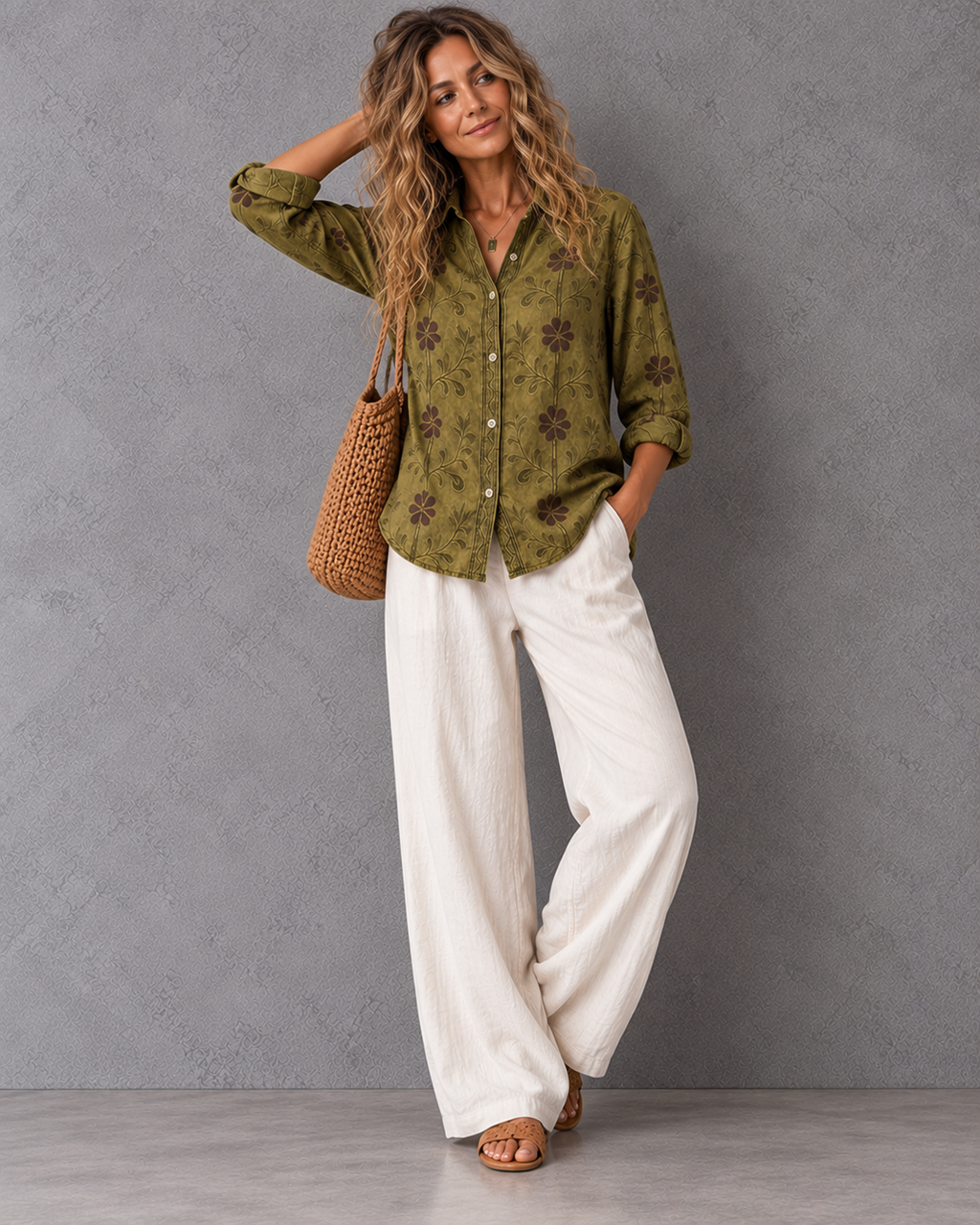 Junia | Women's Vintage Leaf Blouse