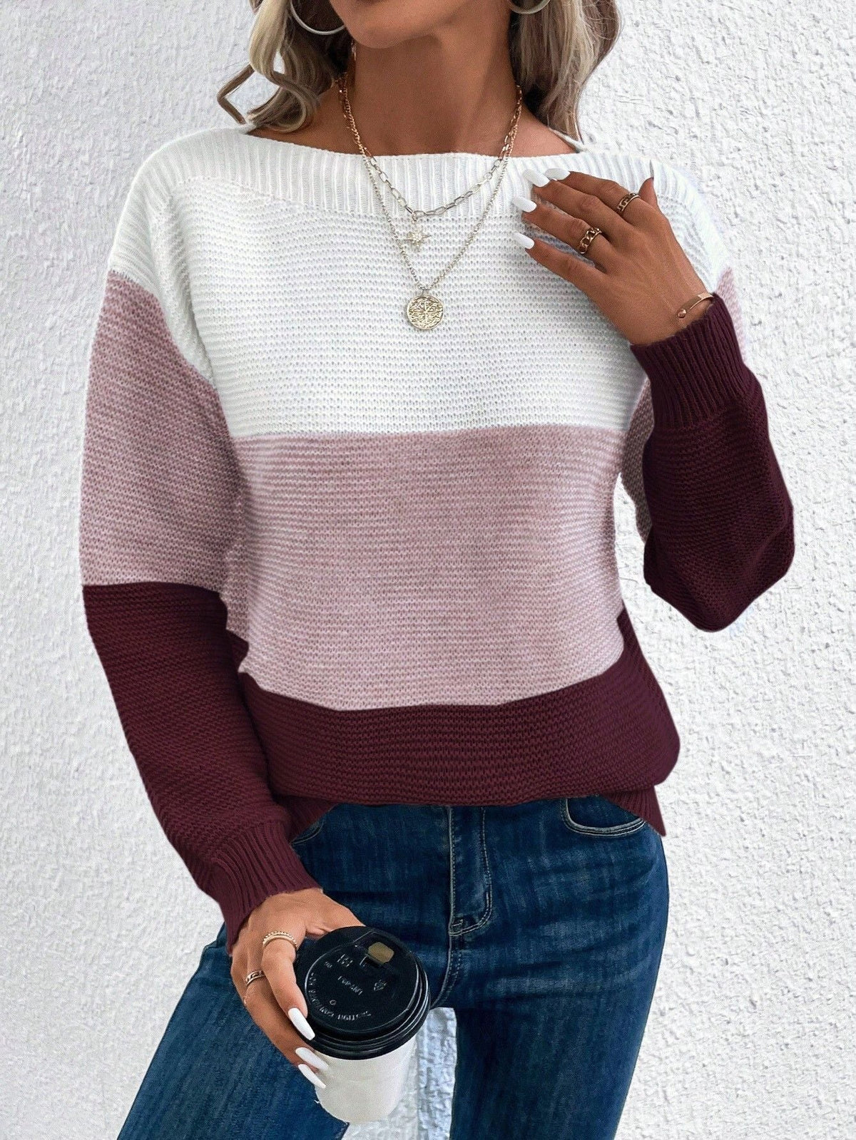 Rebecca | Ombre Knit Sweater with Round Neck