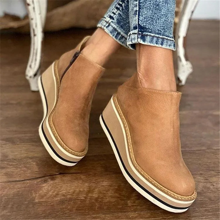 Nora | Waterproof Wedge Ankle Boots
