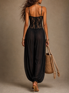 Marina | Lace Bodice Harem Jumpsuit