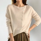 Iris | Women's Chic Asymmetrical Button Cardigan