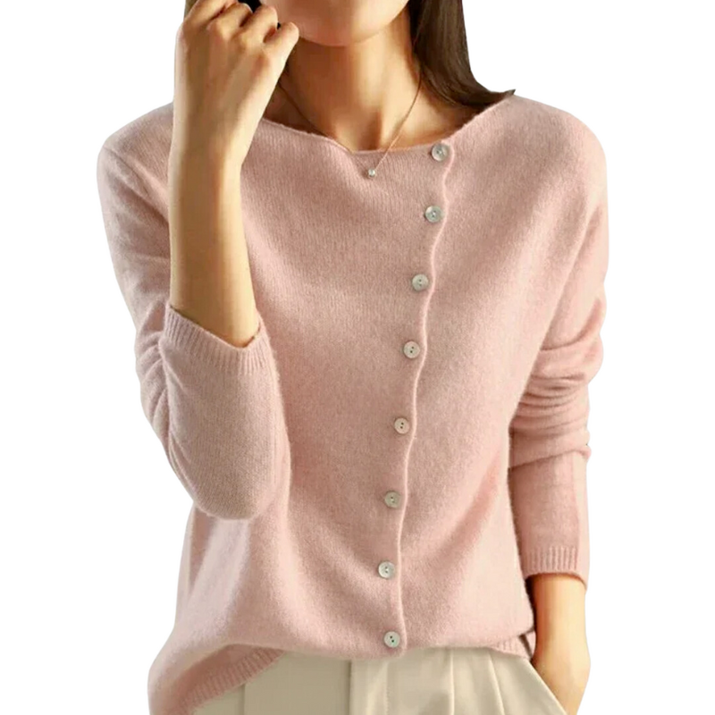Iris | Women's Chic Asymmetrical Button Cardigan