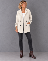 Faye | Women's Mid-Length Double-Breasted Coat