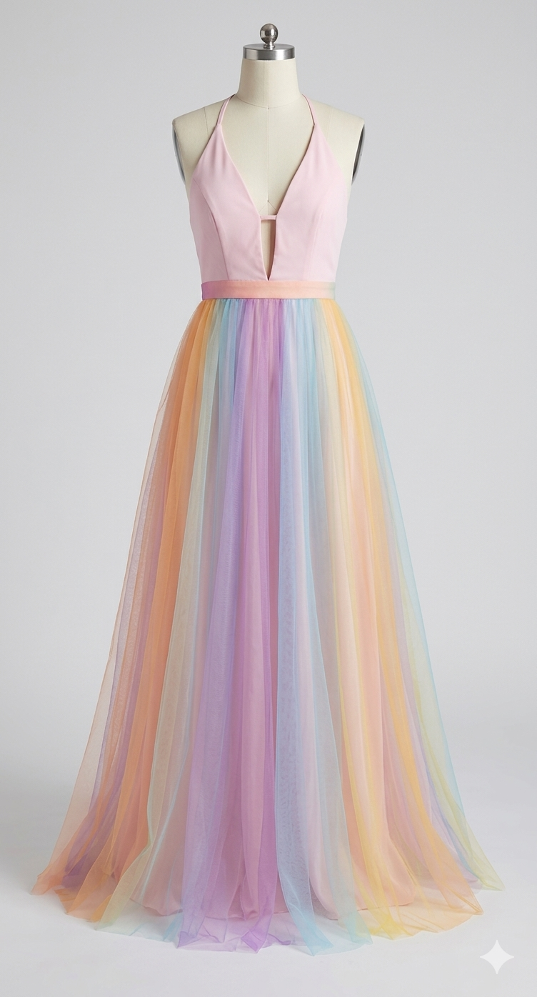 Adalina | Women's Halter V-Neck Maxi Dress