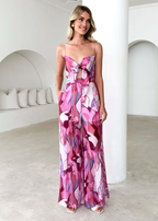 Solene | Tie-Front Print Jumpsuit