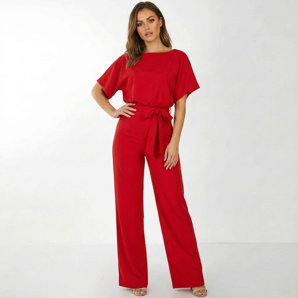 Vanora | Belted Palazzo Jumpsuit
