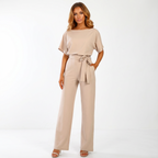 Vanora | Belted Palazzo Jumpsuit