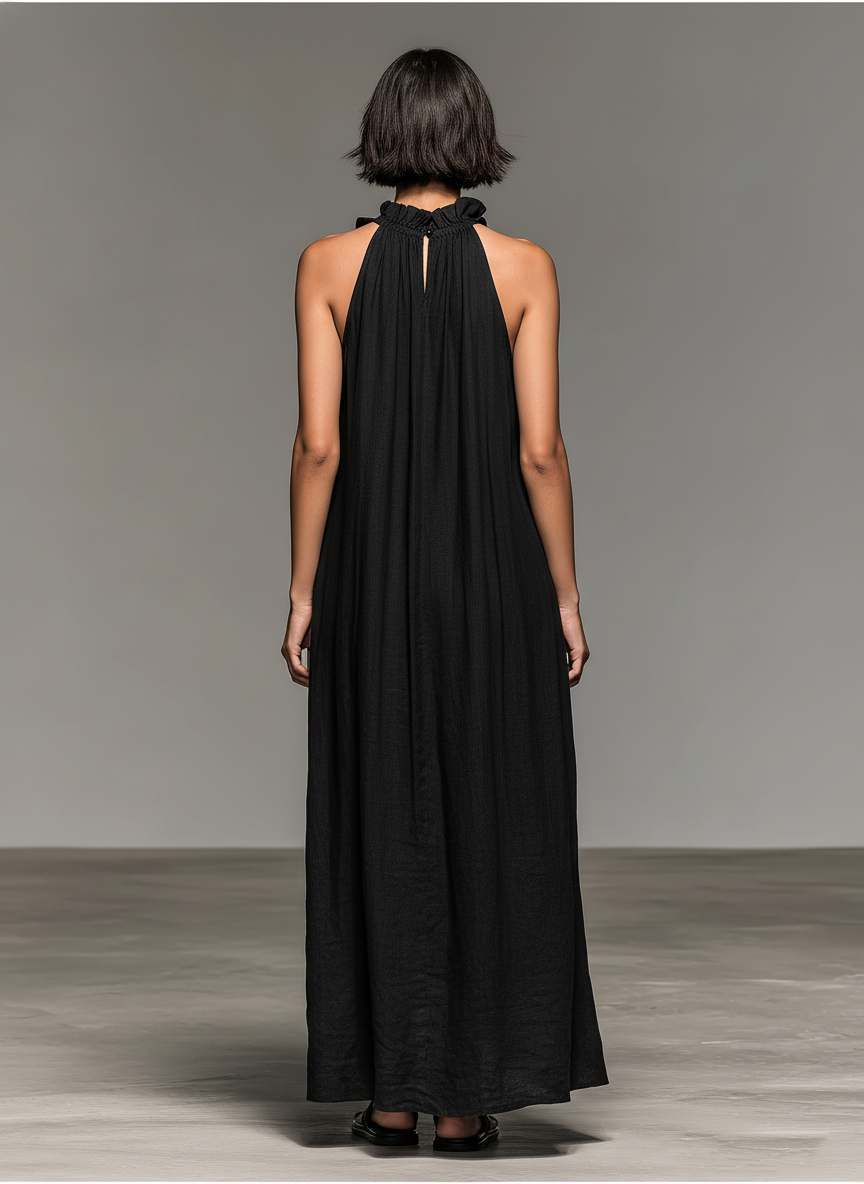 Lucy | Ruffle Sleeveless Maxi Dress