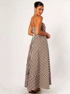 Seraphine | Striped Strapless Maxi Dress