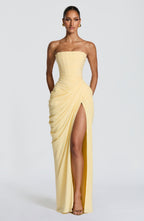 Marjorie  | Maxi Dress with Lace-Up and Side Slit