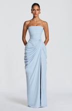 Marjorie  | Maxi Dress with Lace-Up and Side Slit