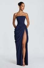 Marjorie  | Maxi Dress with Lace-Up and Side Slit