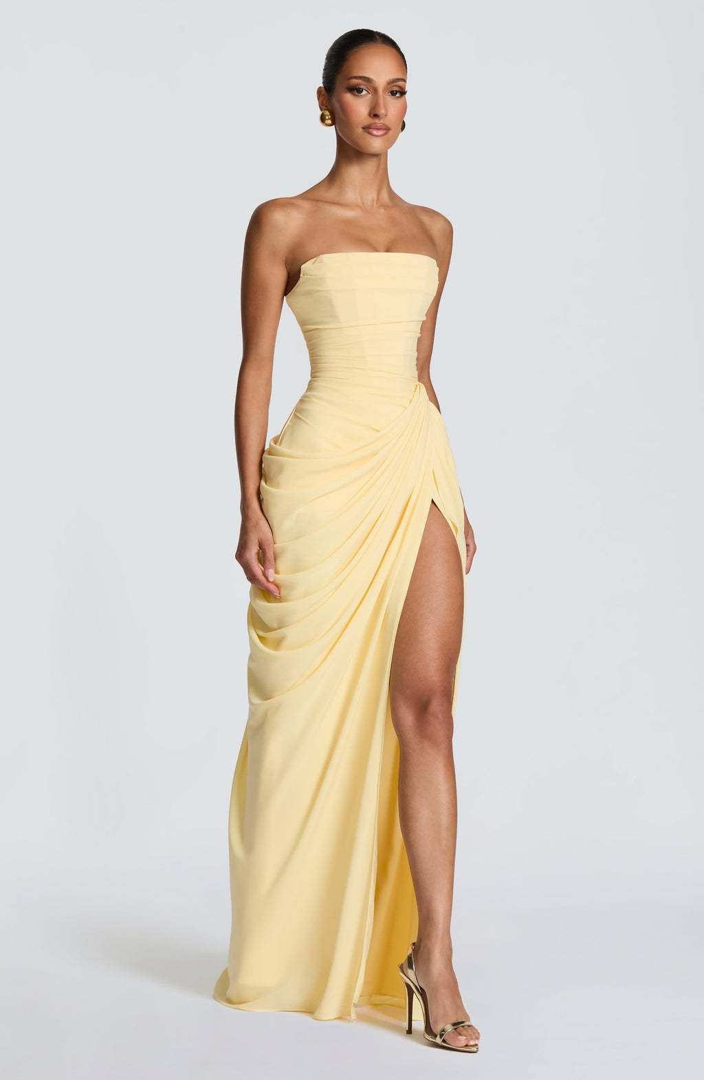 Marjorie  | Maxi Dress with Lace-Up and Side Slit