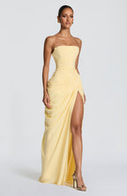 Marjorie  | Maxi Dress with Lace-Up and Side Slit