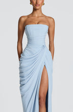 Marjorie  | Maxi Dress with Lace-Up and Side Slit