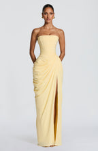 Marjorie  | Maxi Dress with Lace-Up and Side Slit
