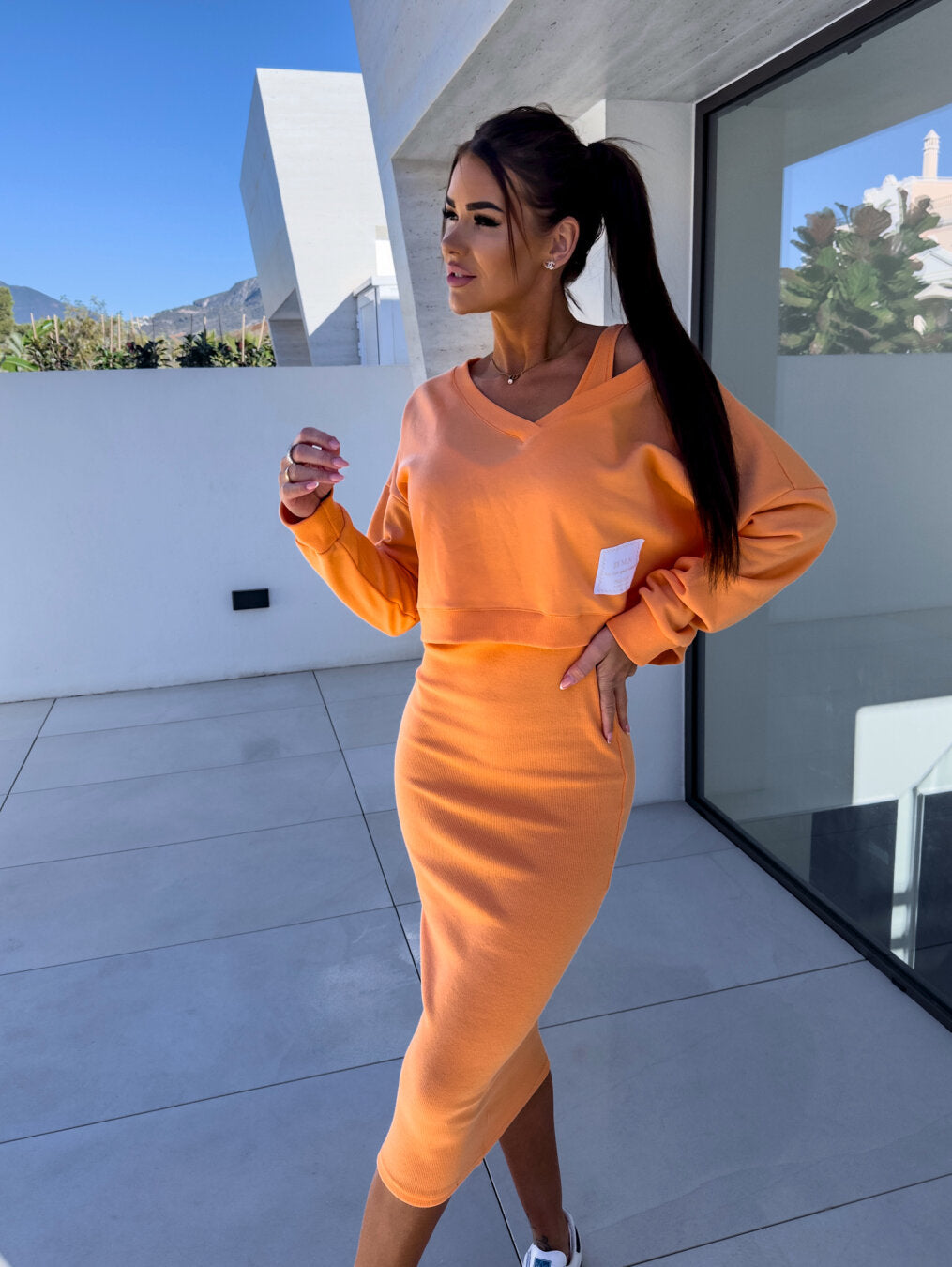 Andrea | Layered Sweatshirt and Dress Set