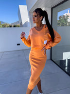 Andrea | Layered Sweatshirt and Dress Set