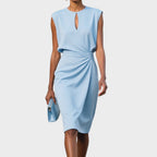 Louise | Graceful Draped Midi Dress