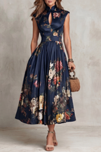 Verity | Women's Sleeveless Floral Midi Dress