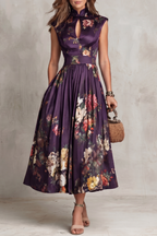 Verity | Women's Sleeveless Floral Midi Dress