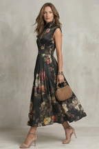 Verity | Women's Sleeveless Floral Midi Dress