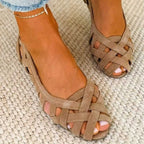 June | Woven Lattice Orthopedic Sandals