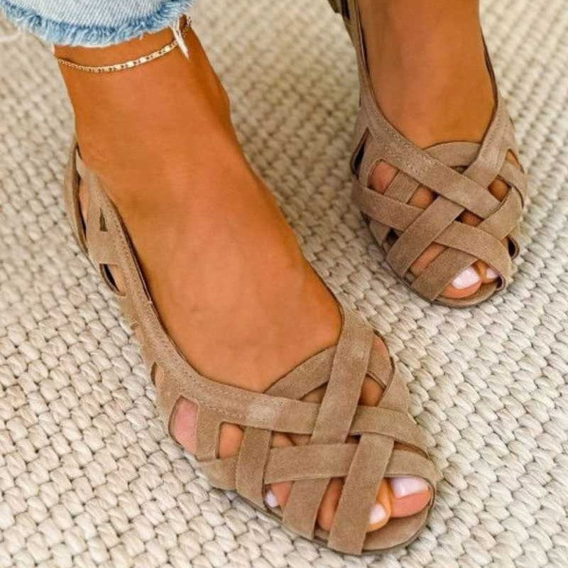June | Woven Lattice Orthopedic Sandals
