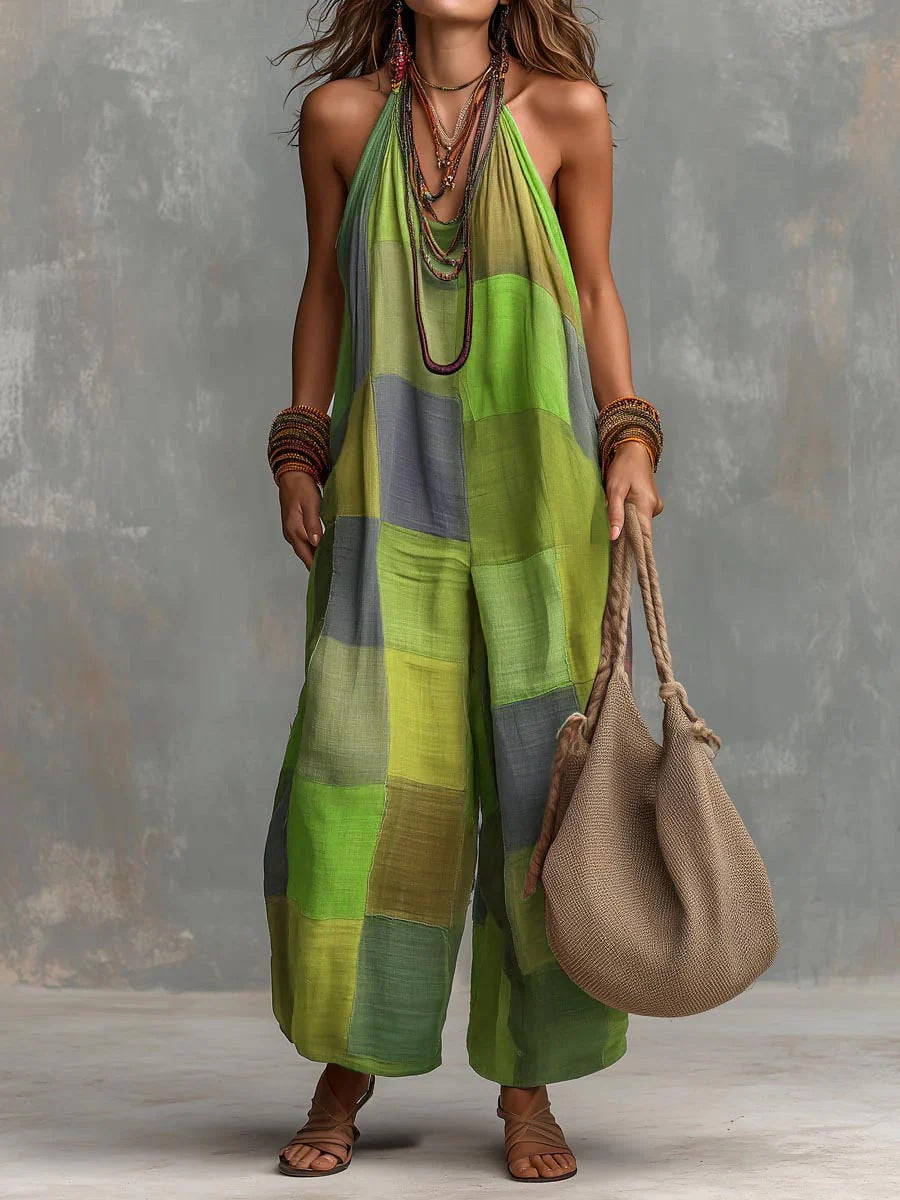 Freya | Patchwork Flowy Jumpsuit