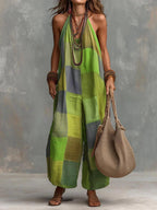 Freya | Patchwork Flowy Jumpsuit