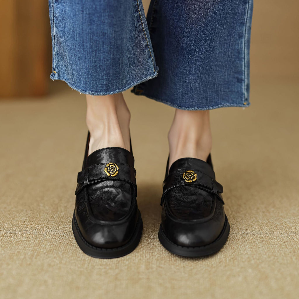 Morrelle | Gold Emblem Loafer