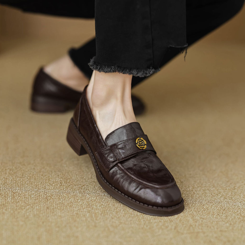 Morrelle | Gold Emblem Loafer