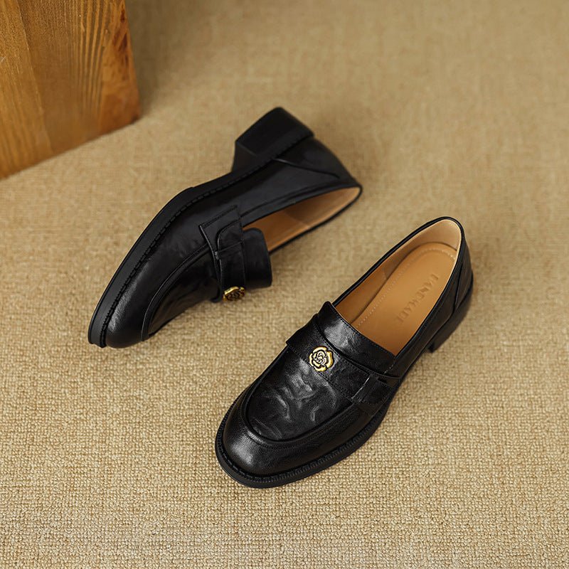Morrelle | Gold Emblem Loafer